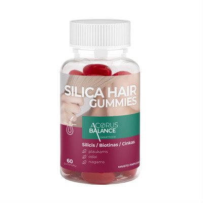 ACORUS BALANCE SILICA HAIR GUMMIES, 60 guminukų