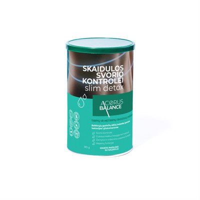 ACORUS BALANCE SKAIDULOS SVORIO KONTROLEI SLIM DETOX, milteliai, 180 g