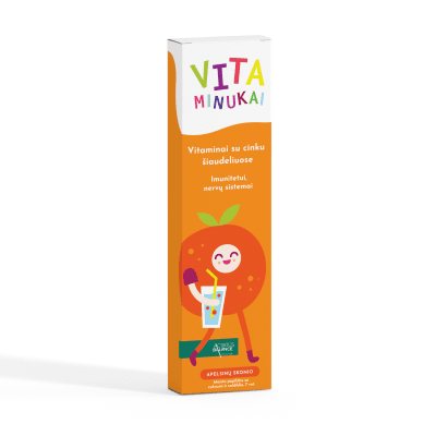 ACORUS BALANCE vitaminai su cinku, apelsinų skonio VITAMINUKAI x 7, 6 g