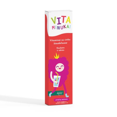 ACORUS BALANCE vitaminai su cinku, aviečių skonio VITAMINUKAI x 7, 6 g