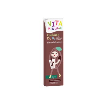 ACORUS BALANCE VITAMINUKAI su cinku, vit. D ir B6 šiaudeliuose, šokolado skonio, 10 vnt