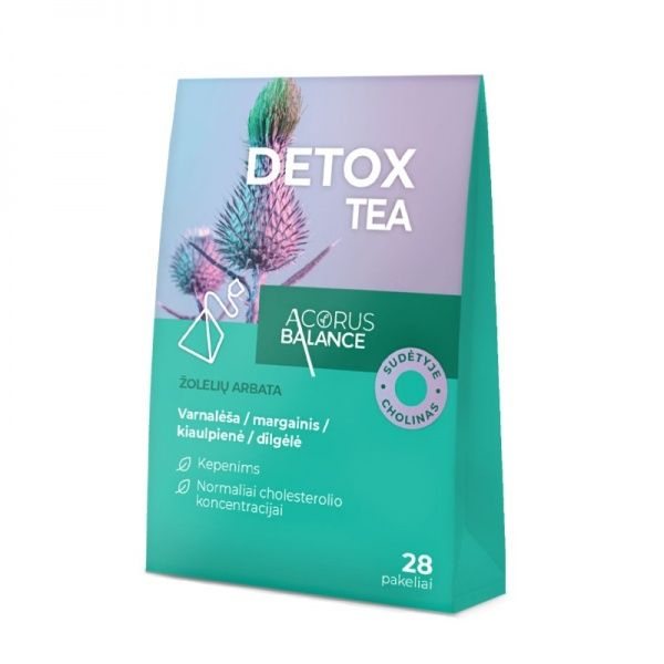 ACORUS BALANCE žolelių arbata kepenims DETOX, x 2 g, 28 vnt