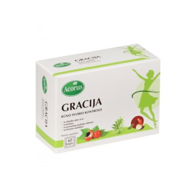 ACORUS kapsulės kūno svorio kontrolei GRACIJA N60