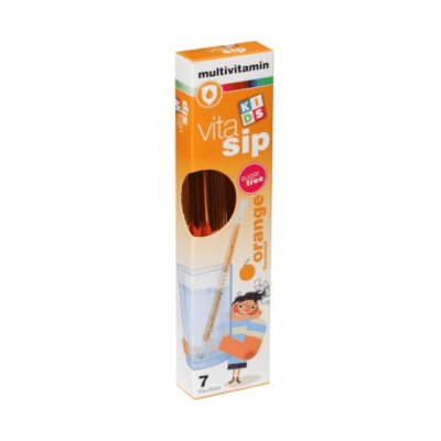 ACORUS VITASIP apelsinų skonio granulės šiaudeliuose su vitaminais N7