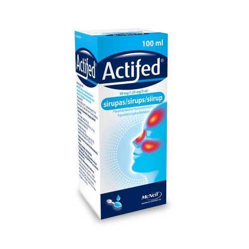 Actifed 30mg/1,25/ sir.100ml N1, 5 ml