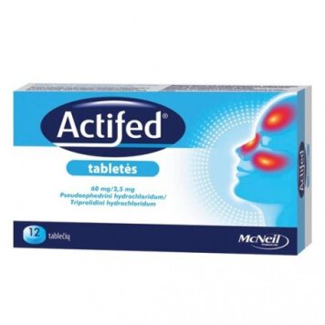 ACTIFED 60 mg/2,5 mg tabletės N12