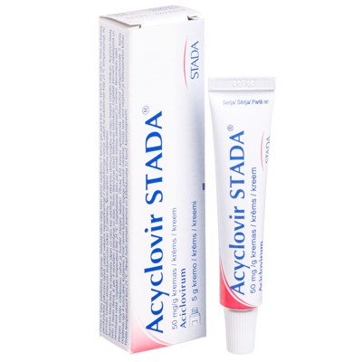 ACYCLOVIR STADA, 50 mg/g, kremas, 5 g