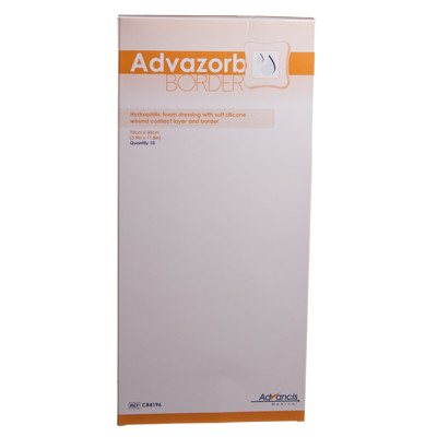 ADVAZORB BORDER x 30 cm, lipnus tvarstis su silikonu, N10, 10 cm