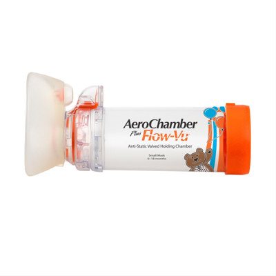 AEROCHAMBER PLUS FLOW-VU, nuo 0 iki 18 mėn., su kauke