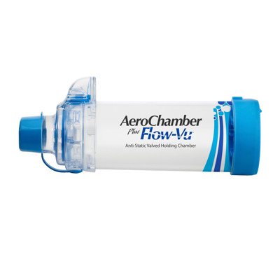 AEROCHAMBER PLUS FLOW-VU, suaugusiems be kaukės