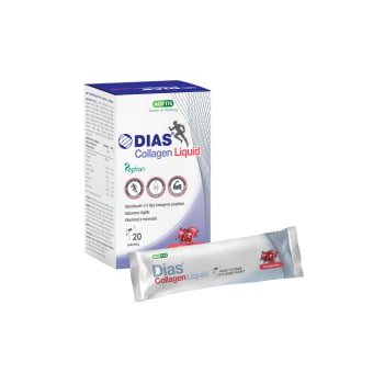 AGETIS DIAS COLLAGEN LIQUID paruoštas vartoti skystasis kolagenas, granatų skonio, 20 paketėlių