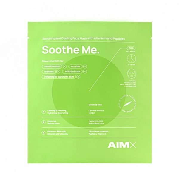 AIMX greito poveikio raminanti veido kaukė su peptidais SOOTHE ME, 25 ml