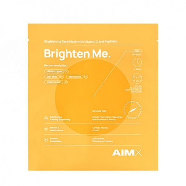 AIMX greito poveikio skaistinanti veido kaukė su vitaminu C BRIGHTEN ME, 25 ml