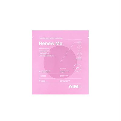 AIMX RENEW ME ANTI-AGING, Greito poveikio veido kaukė su peptidais ir kolagenu