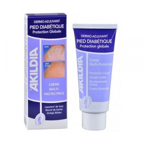 AKILEINE apsauginis kremas diabetinei pėdai AKILDIA, 75 ml