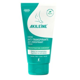 AKILEINE kremas nuo pėdų prakaitavimo, 75 ml