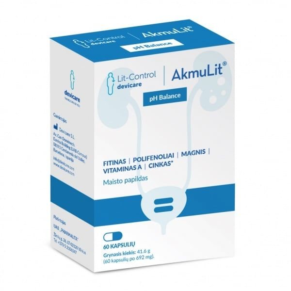 AKMULIT maisto papildas PH BALANCE, 60 kaps.