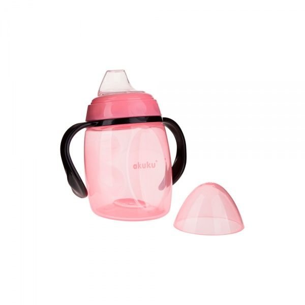 AKUKU neišsiliejanti gertuvė su dviem rankenėlėmis PINK, 280 ml