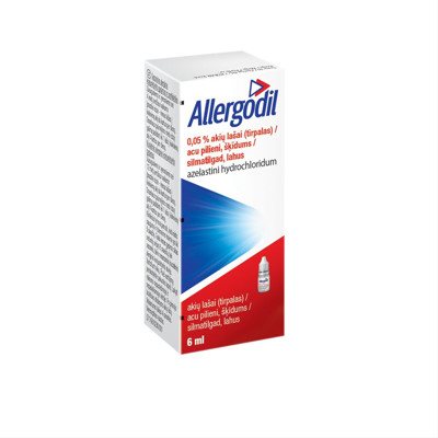 ALLERGODIL, 0,05 %, akių lašai (tirpalas), 6 ml