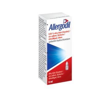 Allergodil, 0,05 %, su lašintuvu, akių lašai, tirpalas, N1, 6 ml