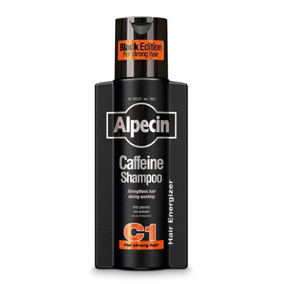ALPECIN BLACK EDITION, šampūnas su kofeinu nuo plaukų slinkimo, 250 ml