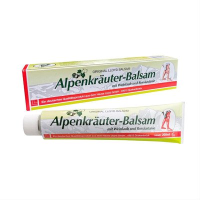 ALPENKRAUTER Balzamas su su Sibirinės eglės aliejumi, vynuogių ir kaštonų ekstraktais, 200 ml