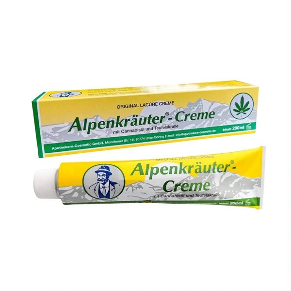 ALPENKRAUTER, Kremas su kanapių aliejumi ir velnio letenėlių ekstraktu, Vnt, 200 ml