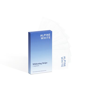 ALPINE WHITE Balinančios dantų juostelės, 7 vnt