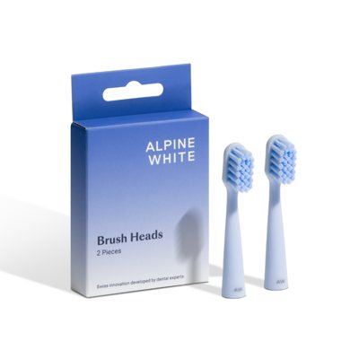 ALPINE WHITE Keičiamos galvutės dantų šepetėliui, 2 vnt
