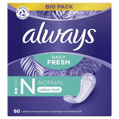 ALWAYS NORMAL ODOUR LOCK, Higieniniai įklotai, 60 vnt