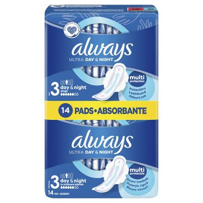 ALWAYS ULTRA NIGHT, higieniniai paketai, 14 vnt