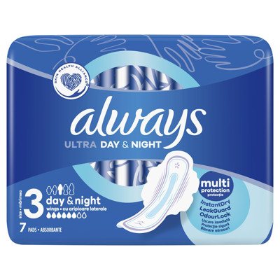 ALWAYS ULTRA NIGHT, higieniniai paketai, 7 vnt
