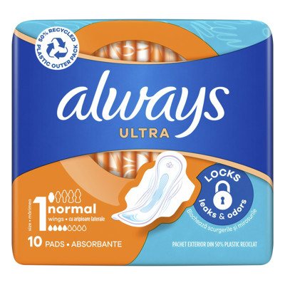 ALWAYS ULTRA NORMAL PLUS, higieniniai paketai, 10 vnt