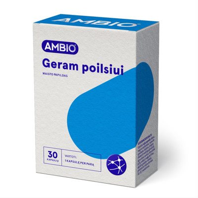 AMBIO GERAM POILSIUI (1 mg melatonino), 30 kapsulių