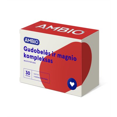 AMBIO GUDOBELĖS IR MAGNIO KOMPLEKSAS, 30 kapsulių