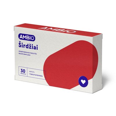 AMBIO ŠIRDŽIAI, 30 kramtomųjų tablečių