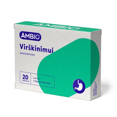 AMBIO VIRŠKINIMUI, 20 tablečių