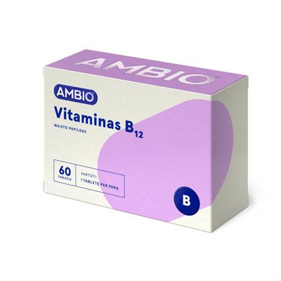 AMBIO VITAMINAS B12 500 µg, 60 tablečių