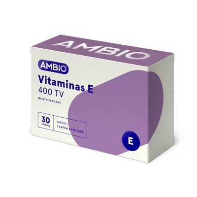 AMBIO VITAMINAS E 400 TV, 30 kapsulių