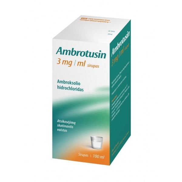 AMBROTUSIN 3 mg/ml sirupas, 100 ml