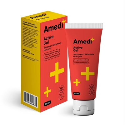 AMEDIPLUS ACTIVE GEL, šaldomas-šildomas kūno gelis, 100 ml