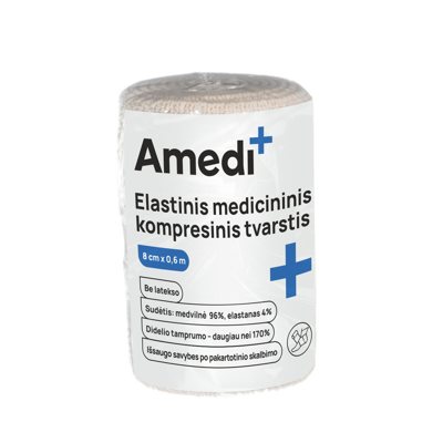 AMEDIPLUS, elastinis tvarstis, 8cmx, 0.6 m