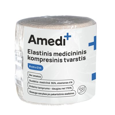 AMEDIPLUS, elastinis tvarstis 8cmx, 2.0 m