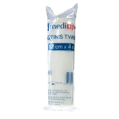 AMEDIPLUS, elastinis tvarstis, palaikomasis, 12cmx, 1 vnt, 4 m