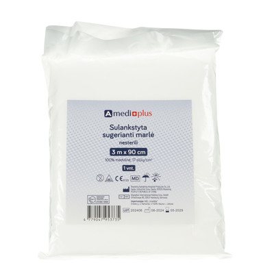 AMEDIPLUS, marlė medicininė nesterili x 3m, 90 cm