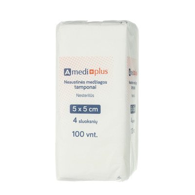 AMEDIPLUS, neaustinės medžiagos tamponai 5 N100, 5 cm