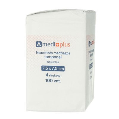 AMEDIPLUS, neaustinės medžiagos tamponai, 7,5 N100, 7.5 cm
