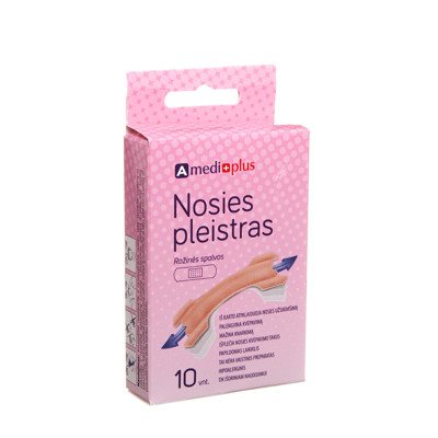 AMEDIPLUS, nosies pleistras (nuo knarkimo), 10 vnt
