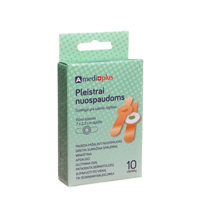 AMEDIPLUS, pleistras nuospaudoms, 10 vnt., 7 x 2.2 cm