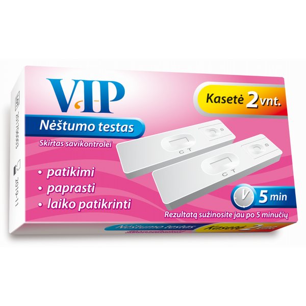 AMERITEK testas ankstyvam nėštumui nustatyti, kasetė, 2 vnt